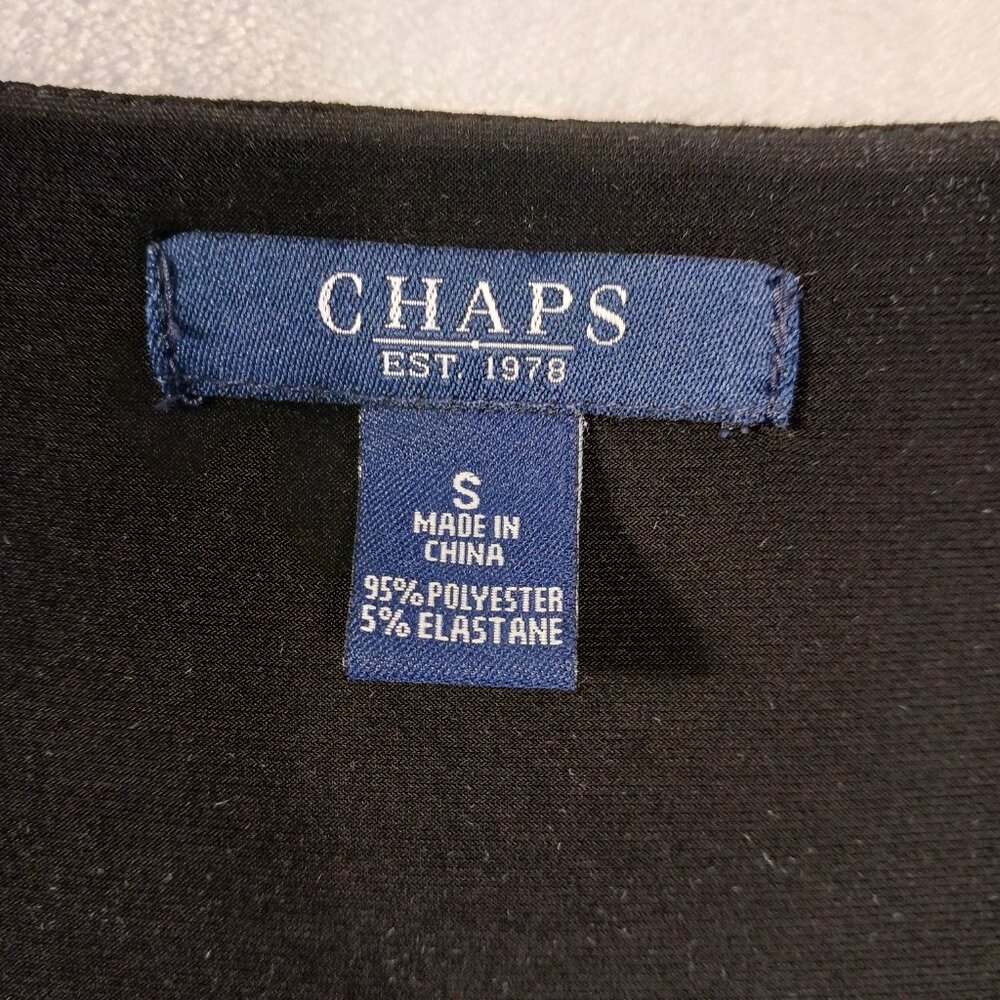 Chaps, Jitterbug Style Dress, Black/White, Size Small, Retro Style, A line flair - Picture 2 of 14
